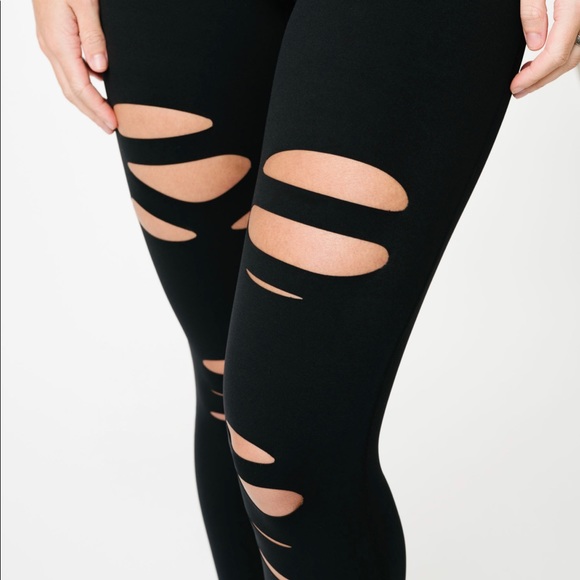 ZYIA | Pants u0026 Jumpsuits | Zyia Black Slash Luxe Hirise 78 24 Size 68 |  Poshmark